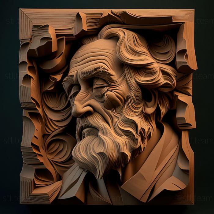 3D модель Американский художник Уильям Базиотес. (STL)